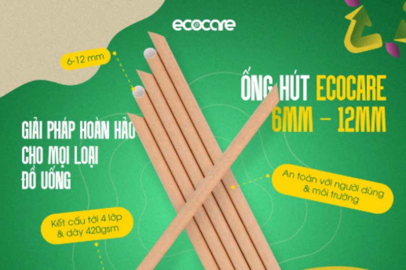 Ecocare mang tới giải pháp bao bì xanh để giảm thiểu ô nhiễm môi trường.